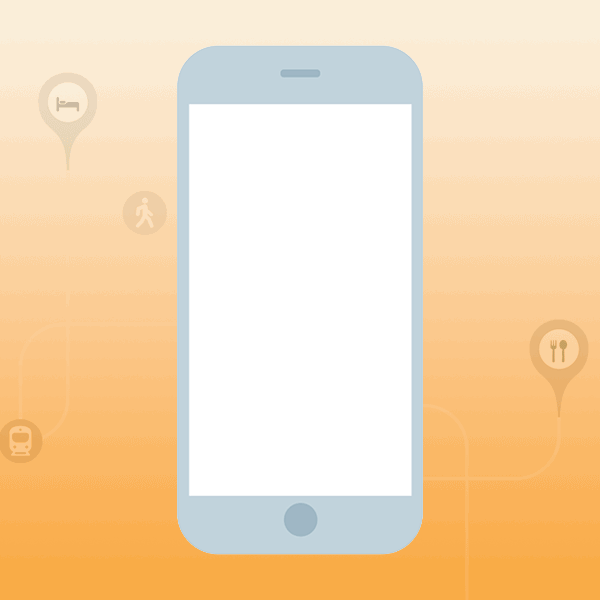 Animated illustration of a trip itinerary building itself